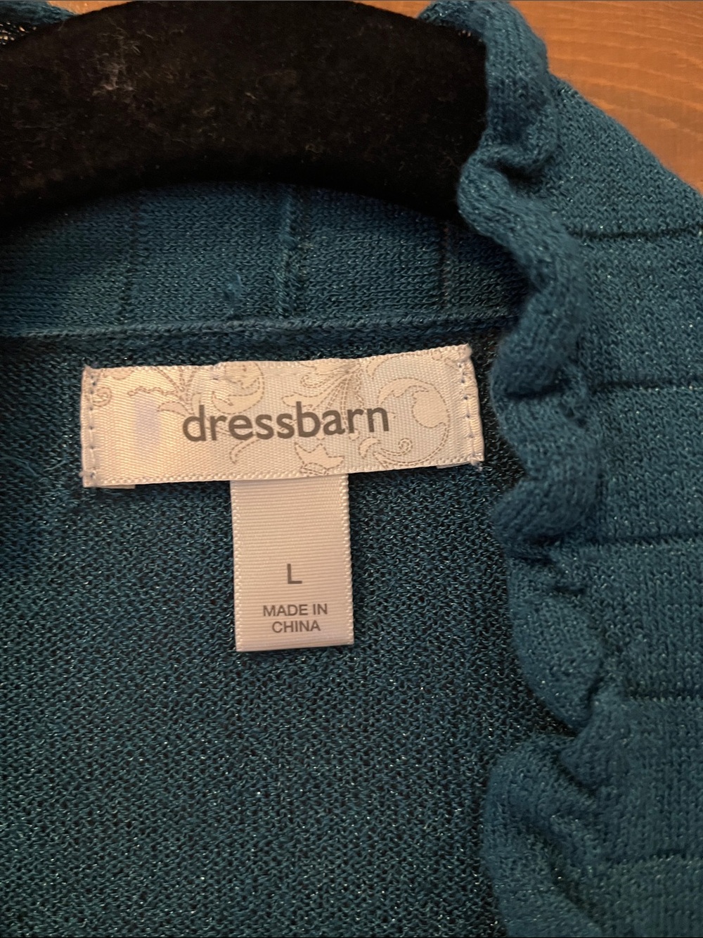 Dress Barn Open Front Ruffle Cardigan - Picture 3 of 6